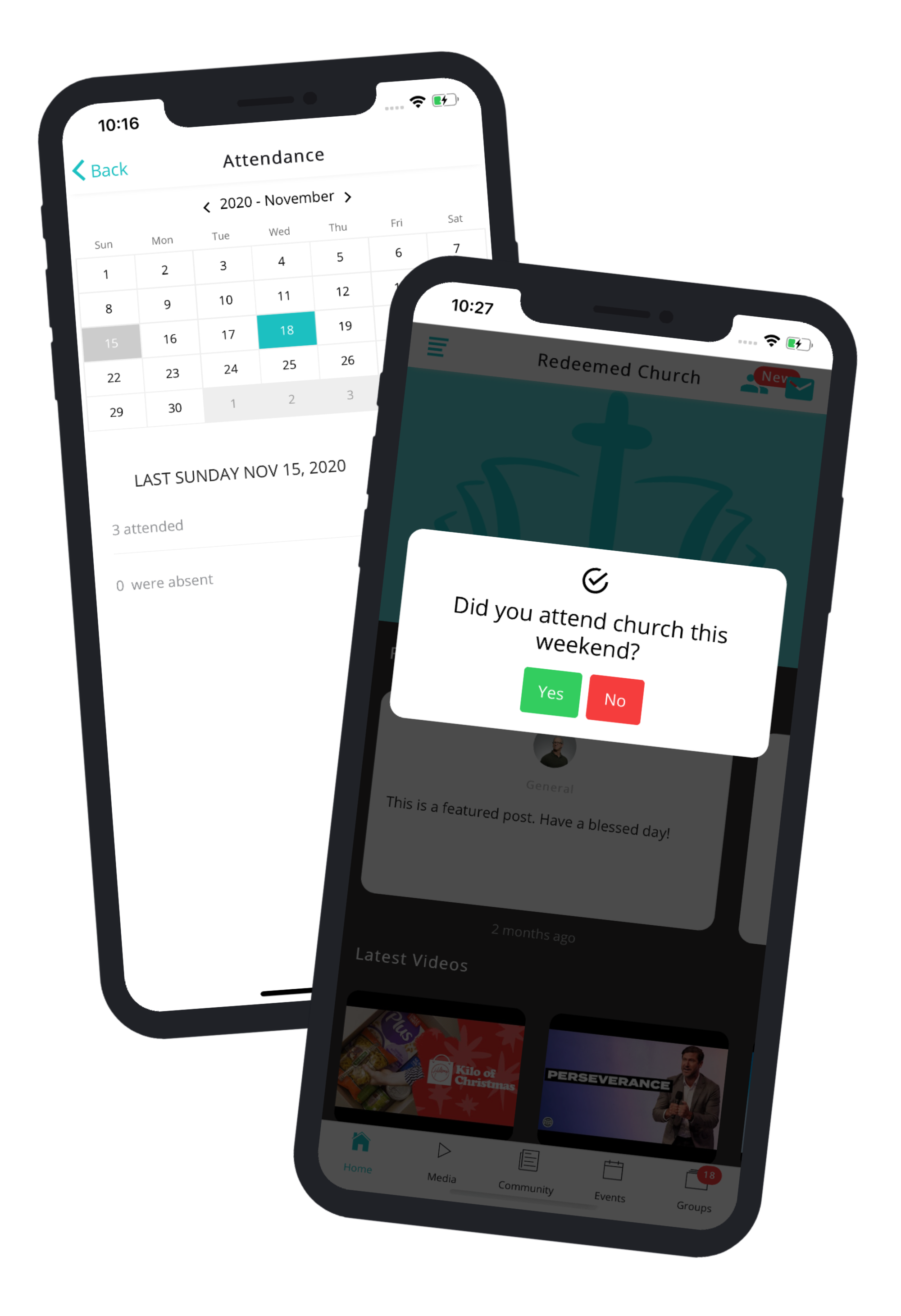 church app for check in and attendance
